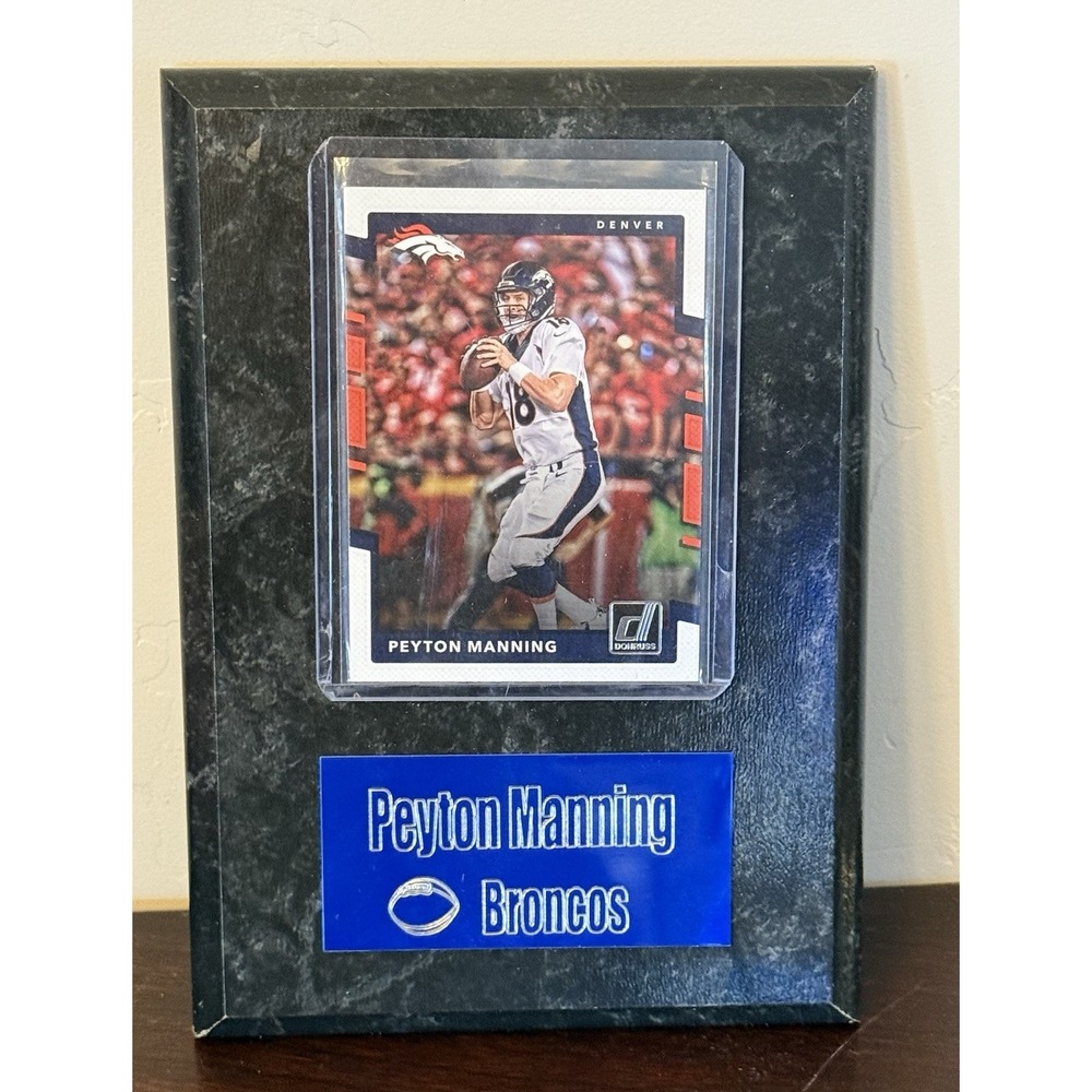 Peyton Manning Denver Broncos Card Plaque with Card